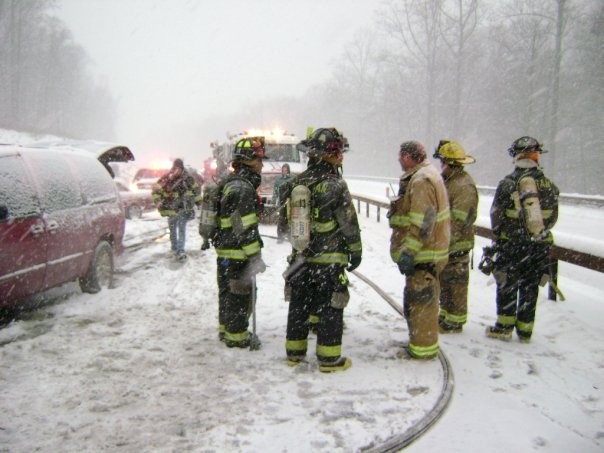 Car Fire On Taconic Pkwy During Snowstorm on 12/19/08